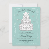 ドードルファンキース結婚・スケッチ 招待状 (正面)