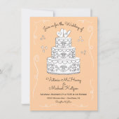 ドードルファンキース結婚・スケッチ 招待状 (正面)