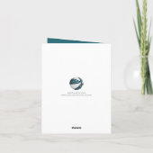 ドードルフェザーティール(緑がかった色)バスケットボールの女の子の誕生日 カード (裏面)