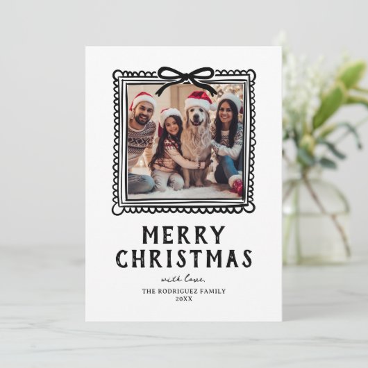 ドードルフォトフレームクリスマス シーズンカード (スタンド正面)