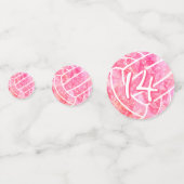 ドードルフラワーパイズピンクのバレーボールパーティー コンフェッティ (裏面)