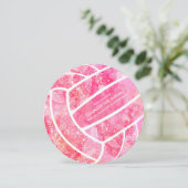 ドードルフラワーパイズピンクのバレーボールパーティー 招待状 (スタンド正面)