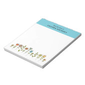 ドードルフラワーメモ帳テンプレート ノートパッド (回転)