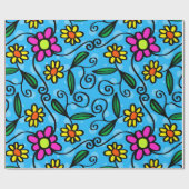 ドードルフラワーラッピング紙 ラッピングペーパー (フラット)