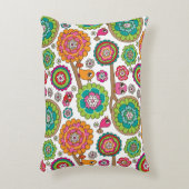 ドードルフラワー背景パターン アクセントクッション (正面(垂直))