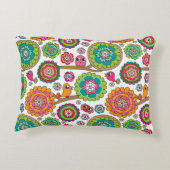 ドードルフラワー背景パターン アクセントクッション (裏面)