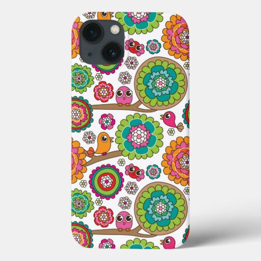 ドードルフラワー背景パターン Case-Mate iPhoneケース (裏面)