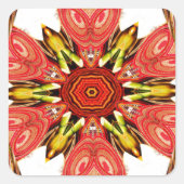 ドードルフローラアートプリント スクエアシール (正面)