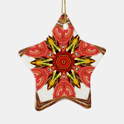 ドードルフローラアートプリント セラミックオーナメント (右)