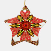 ドードルフローラアートプリント セラミックオーナメント (正面)