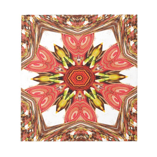 ドードルフローラアートプリント ノートパッド (正面)