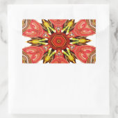 ドードルフローラアートプリント 長方形シール (バッグ)