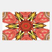 ドードルフローラアートプリント 長方形シール (正面)