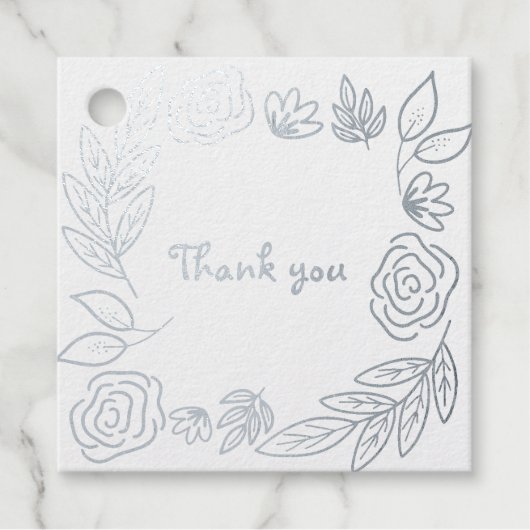 ドードルフローラサンキューフォイルメッセージカード フェイバータグ (正面)