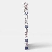 ドードルフローラサーフェスパターパーソナライズされたン名 iPhoneケース (左側面)