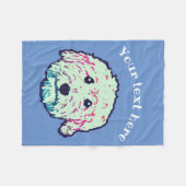 ドードルブランケット-ゴールデンドードル、ラブラドードルギフト フリースブランケット (正面(横))