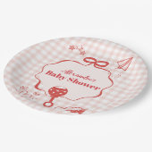 ドードルブルンチボウボウバビーブシャワー ペーパープレート (アングル)