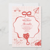 ドードルブルンチボウボウバビーブシャワー 招待状 (正面)