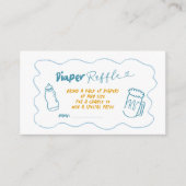 ドードルブルーボーイベビーがブルーイングおむつラッフルカード エンクロージャーカード (正面)