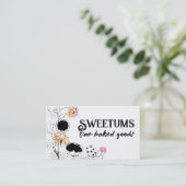 ドードルベーキングベーカリースイーツフラワークッキーカップケーキ 名刺 (スタンド正面)