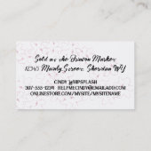 ドードルベーキングベーカリースイーツフラワークッキーカップケーキ 名刺 (裏面)