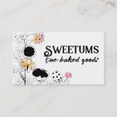 ドードルベーキングベーカリースイーツフラワークッキーカップケーキ 名刺 (正面)