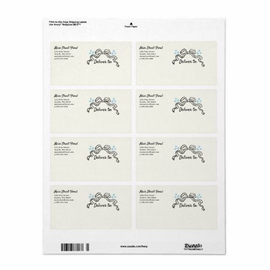 ドードルボウとフラワービジネス出荷ラベル ラベル (フルシート)