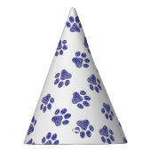 ドードルポーズ、ドッグポーズ、ネイビーブルーポーズ パーティーハット (右)