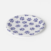 ドードルポーズ、ドッグポーズ、ネイビーブルーポーズ ペーパープレート (アングル)