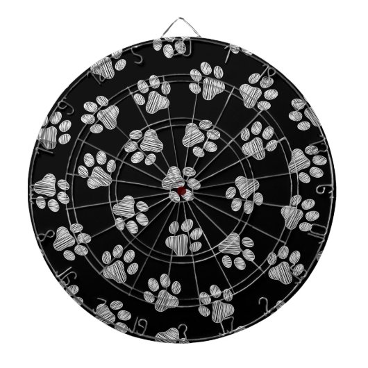 ドードルポーズ、ドッグポーズ、白いポーズ ダーツボード (正面)