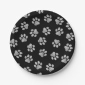 ドードルポーズ、ドッグポーズ、白いポーズ ペーパープレート (正面)