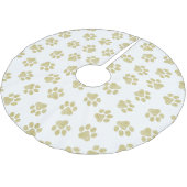 ドードルポーズ、ドッグポーズ、金ゴールドポーズ ブラッシュドポリエステルツリースカート (アングル)