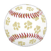 ドードルポーズ、ドッグポーズ、金ゴールドポーズ 野球ボール (裏面)