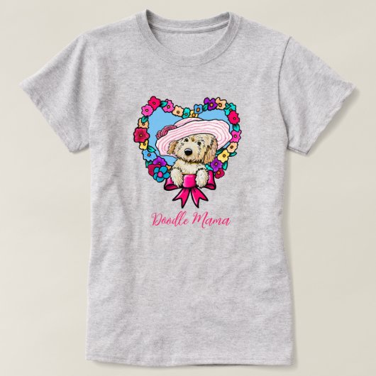 ドードルママ犬好きTシャツ Tシャツ (デザイン正面)