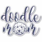 ドードルママ – doodle dog mom gift シール (正面)
