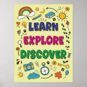 ドードルモダンスカラフル・スケッチ感動的引用文 ポスター (正面)