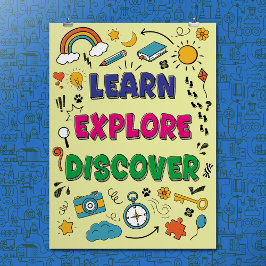 ドードルモダンスカラフル・スケッチ感動的引用文 ポスター