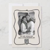 ドードルモダンズのユニーク結婚握り 招待状 (裏面)