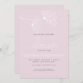 ドードルモダンフの花のバラピンクと白 招待状