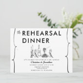 ドードルモダンー | 食イタリアン品 | リハーサルディナー 招待状 (スタンド正面)