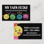 ドードルヤーン絵文字編み物クロシェの名刺 名刺 (正面/裏面)