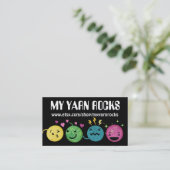 ドードルヤーン絵文字編み物クロシェの名刺 名刺 (スタンド正面)