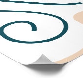 ドードルラインスタイルモダンウォールアート ポスター (角)