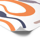 ドードルラインスタイルモダンウォールアート ポスター (角)