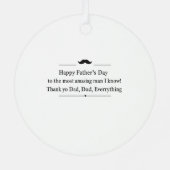 ドードルラブパパプリント「ありがとうパパ」 メタルオーナメント (裏面)