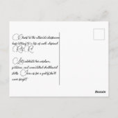 ドードルリタイアモダンルフラワーブラック ポストカード (裏面)