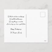 ドードルリースとベリー葉感謝祭の シーズンポストカード (裏面)