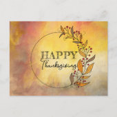 ドードルリースとベリー葉感謝祭の シーズンポストカード (正面)