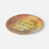 ドードルリースとベリー葉感謝祭の ペーパープレート (アングル)