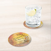 ドードルリースとベリー葉感謝祭の ラウンドペーパーコースター (インサイチュ)